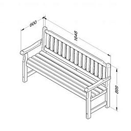 Outdoor Wooden Rosedene Bench by Forest Garden