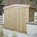 Installed Outdoor Pressure Treated Wooden Overlap Apex Outdoor Store by Forest Garden