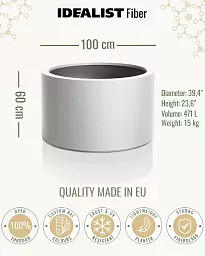 RING Round Outdoor Fiberglass Planter