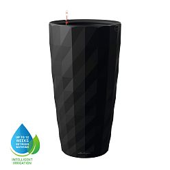 LECHUZA DIAMANTE Premium Matt Round Tall Poly Resin Self-watering Planter
