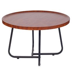 Froppi Round Coffee Table for Living Room Modern Cocktail Table with Natural Wood Finish