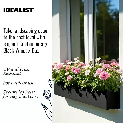 IDEALIST Lite Window Box Light Concrete Planter
