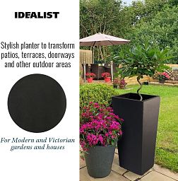 IDEALIST Lite Tall Tapered Contemporary Light Concrete Planter