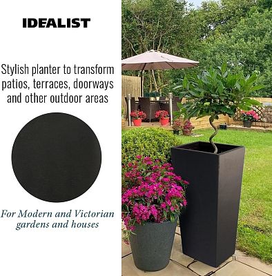 IDEALIST Lite Tall Tapered Contemporary Light Concrete Planter