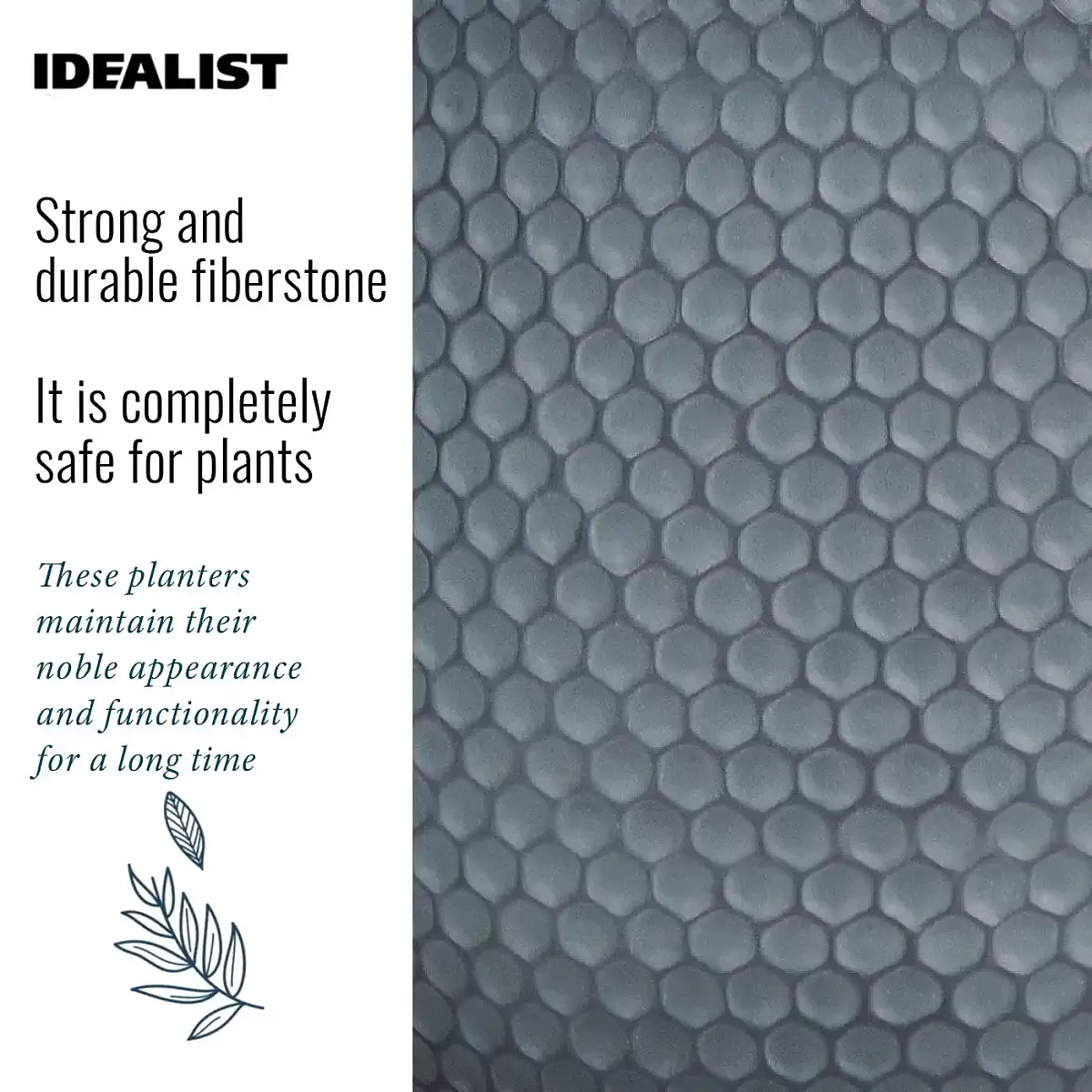 IDEALIST Lite Honeycomb Style Egg Planter on Legs, Round Pot Plant Stand Indoor