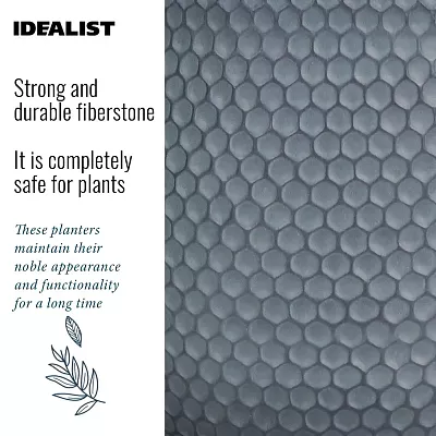 IDEALIST Lite Honeycomb Style Bowl Planter on Legs, Round Pot Plant Stand Indoor