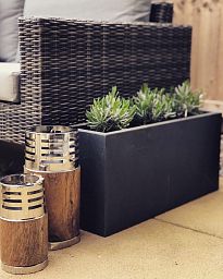 IDEALIST Lite Contemporary Light Concrete High Trough Planter