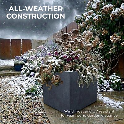 IDEALIST Lite Square Box Contemporary Light Concrete Planter