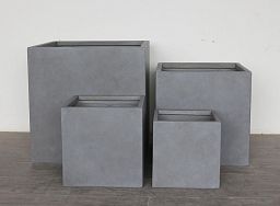 IDEALIST Lite Square Box Contemporary Light Concrete Planter