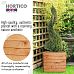 Rustic Scandinavian Redwood Square Outdoor Open Planter Made in UK by HORTICO