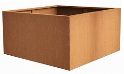 Andes Low Cube Corten Steel Outdoor Planter