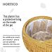 HORTICO RIBBED Wooden House Planter with Legs, Tall Indoor Plant Pot Stand with Waterproof Liner
