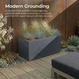 IDEALIST Lite Contemporary Light Concrete High Trough Planter