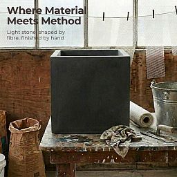 IDEALIST Lite Square Box Contemporary Light Concrete Planter