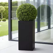 IDEALIST Lite Contemporary Black Light Concrete Garden Tall Square Pla...