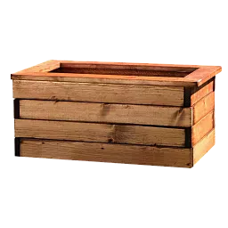 Rustic Scandinavian Redwood Trough Outdoor Planter Made in UK by HORTICO