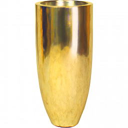 Pandora Leaf (single wall) Round Tall Polystone Indoor Planter