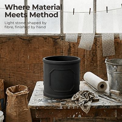 IDEALIST Chelsea Light Concrete Cylinder Garden Planter