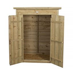 Outdoor Pressure Treated Wooden Overlap Pent Garden Store by Forest Garden