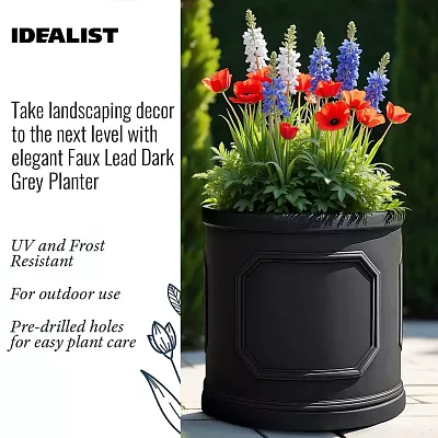 IDEALIST Chelsea Light Concrete Cylinder Garden Planter