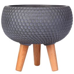 IDEALIST Lite Honeycomb Style Bowl Planter on Legs, Round Pot Plant Stand Indoor