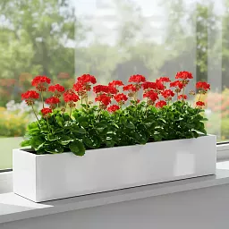WINDOW BOX Fiberstone Planter by Idealist Premium Balcony Glossy