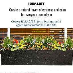 IDEALIST Lite Window Box Light Concrete Planter