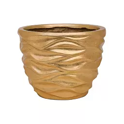 Luxe Lite Glossy Sea Round Indoor Planter