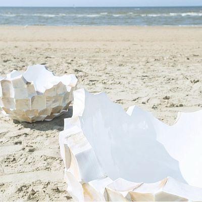 Shell Mother of pearl Bowl Polystone Indoor Planter