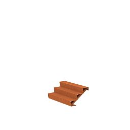 3 Steps Corten Steel Stair