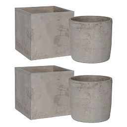 Lukas + Grace Concrete 4 Planters Set by Idealist Premium