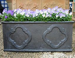 Hampton Fiberglass Trough Faux Lead Planter Pot In/Out