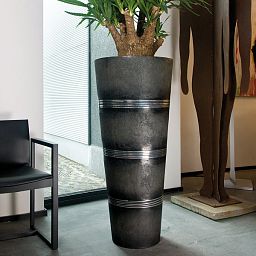 Cosmos Round Tall Polystone Outdoor Planter