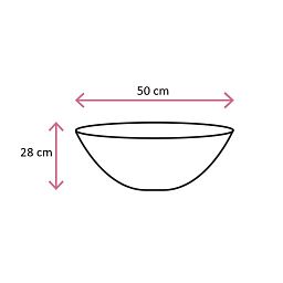 Geo Crown Round Polystone Indoor Planter