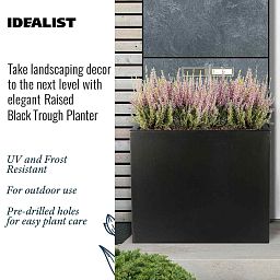 IDEALIST Lite Contemporary Light Concrete Trough Planter