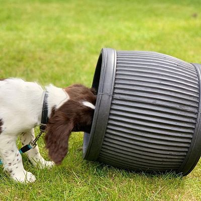 IDEALIST Lite Vertical Ribbed Vintage Style Barrel Round Planter