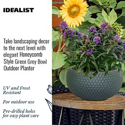 IDEALIST Lite Honeycomb Style Bowl Outdoor Planter