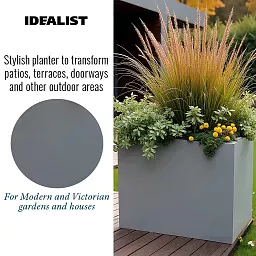 IDEALIST Lite Contemporary Light Concrete Trough Planter