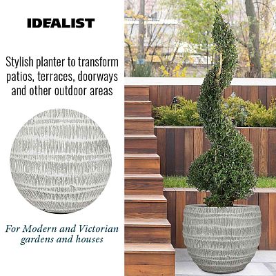 IDEALIST Lite Straw Plaited Style Ball Planter