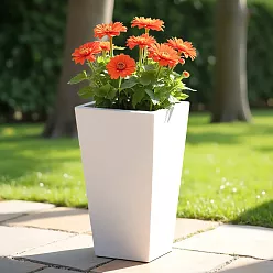 IDEALIST Lite Tall Tapered Contemporary Light Concrete Planter