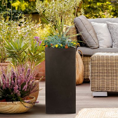 IDEALIST Lite Tall Square Contemporary Light Concrete Planter