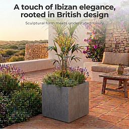 IDEALIST Lite Square Box Contemporary Light Concrete Planter