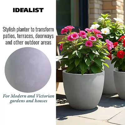 IDEALIST Lite Contemporary Light Concrete Egg Planter