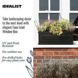 IDEALIST Lite Faux Lead Chelsea Light Concrete Through Planter