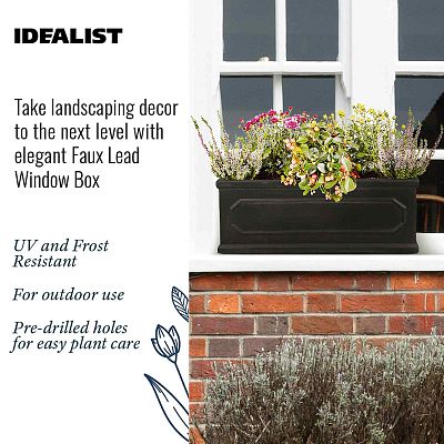 IDEALIST Lite Faux Lead Chelsea Light Concrete Through Planter