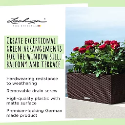 LECHUZA BALCONERA Cottage Trough Poly Resin Self-watering Planter