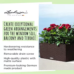 LECHUZA BALCONERA Cottage Trough Poly Resin Self-watering Planter