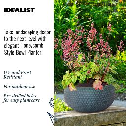 IDEALIST Lite Honeycomb Style Bowl Outdoor Planter