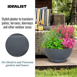 IDEALIST Lite Dish Style Smooth Bowl Outdoor Planter