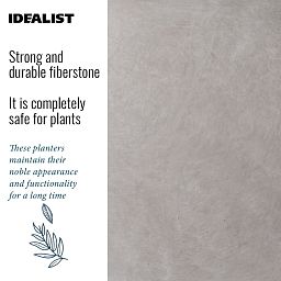 IDEALIST Lite Contemporary Light Concrete Trough Planter